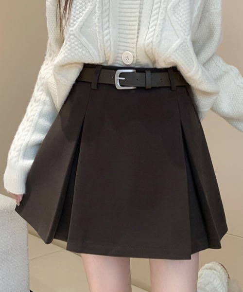 FREE STYLISTS(フリー スタイリスト)の「YUGA_YGMC Wide pleated mini skirt(スカート・レディース・ブラウン/グレー/ブラック・S/M/L/XL)」の21枚目の写真