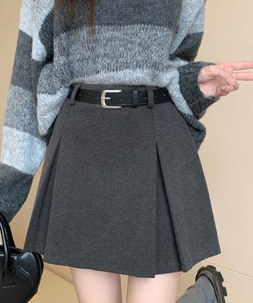 FREE STYLISTS(フリー スタイリスト)の「YUGA_YGMC Wide pleated mini skirt(スカート・レディース・ブラウン/グレー/ブラック・S/M/L/XL)」の14枚目の写真