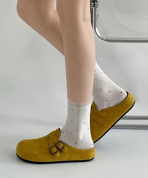 Vipoa（ヴィポア）の「Belted suede clog shoes（スリッポン・レディース・ベージュ/イエロー系その他/ピンク・LARGE/MEDIUM/SMALL）」の14枚目の写真