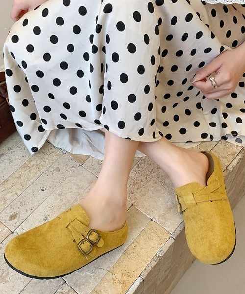 Vipoa（ヴィポア）の「Belted suede clog shoes（スリッポン・レディース・ベージュ/イエロー系その他/ピンク・LARGE/MEDIUM/SMALL）」の16枚目の写真