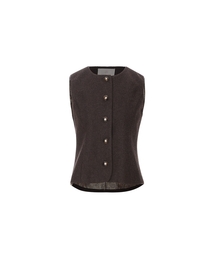 SINCETHEN（シンスゼン）の「バーガンディブラウンウールベスト（ベスト）」