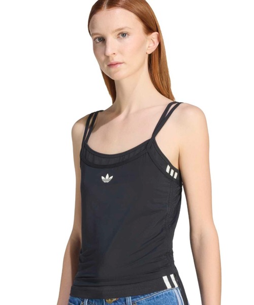 adidas(アディダス)の「adidas DOUBLE LAYERED TANK TOP / アディダス ダブル レイヤード タンクトップ(タンクトップ・レディース・ブラック・L/M/S)」の2枚目の写真