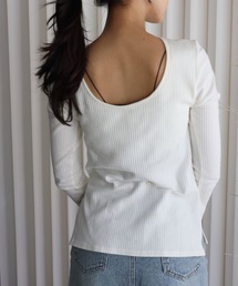 YENNA | パット付リブフレアカットソー(Tシャツ/カットソー)