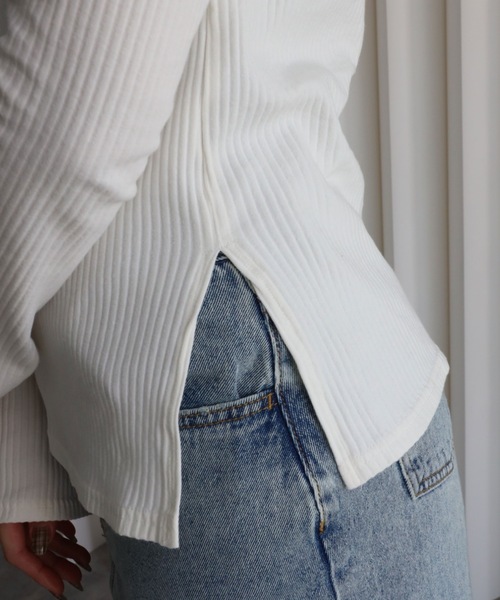 YENNA（イェンナ）の「パット付リブフレアカットソー（Tシャツ/カットソー・レディース・ベージュ/アイボリー/ブラック/グレー・FREE）」の15枚目の写真