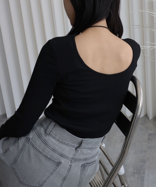 YENNA（イェンナ）の「パット付リブフレアカットソー（Tシャツ/カットソー・レディース・ベージュ/アイボリー/ブラック/グレー・FREE）」の16枚目の写真