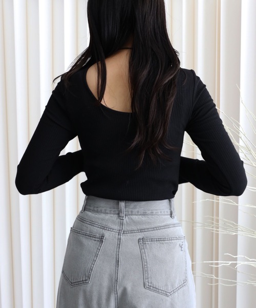 YENNA（イェンナ）の「パット付リブフレアカットソー（Tシャツ/カットソー・レディース・ベージュ/アイボリー/ブラック/グレー・FREE）」の20枚目の写真