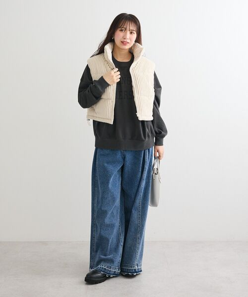 Green　Parks（グリーンパークス）の「・swing by ワイドコールベスト（ベスト・レディース・チャコールグレー/オフホワイト/ライトベージュ・FREE）」の13枚目の写真