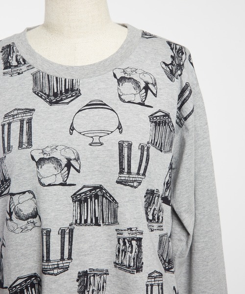 gomme(ゴム)の「パルテノンドレープT(Tシャツ/カットソー・レディース・グレー/ブラック/ホワイト・MEDIUM)」の21枚目の写真