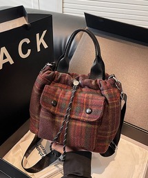 gossip！ロサンゼルス | Y2Kチェックバケットバック(ハンドバッグ)