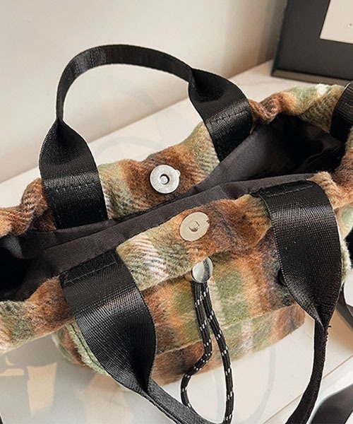 gossip！ロサンゼルス（ゴシップロサンゼルス）の「Y2Kチェックバケットバック（ハンドバッグ・レディース・レッド/グリーン・FREE）」の20枚目の写真