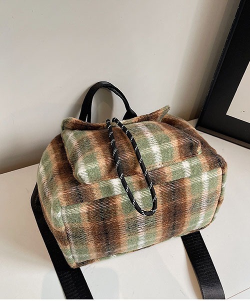 gossip！ロサンゼルス（ゴシップロサンゼルス）の「Y2Kチェックバケットバック（ハンドバッグ・レディース・レッド/グリーン・FREE）」の18枚目の写真