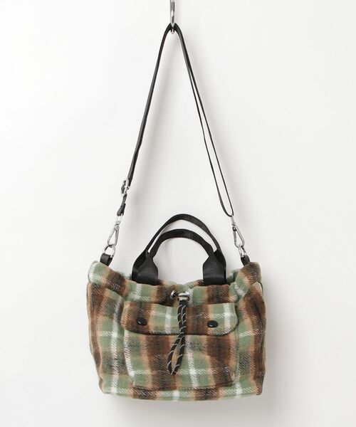 gossip！ロサンゼルス（ゴシップロサンゼルス）の「Y2Kチェックバケットバック（ハンドバッグ・レディース・レッド/グリーン・FREE）」の6枚目の写真