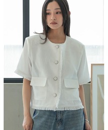 ブランド古着】「半袖」に該当するノーカラージャケット古着通販