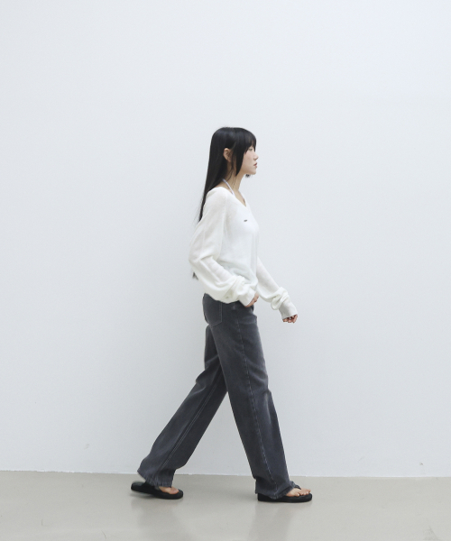 millioncor(ミリオンコール)の「フランキー ダークグレー ワイドブーツカットデニムパンツ(デニムパンツ・レディース・その他・SMALL/MEDIUM/LARGE/X-LARGE)」の5枚目の写真