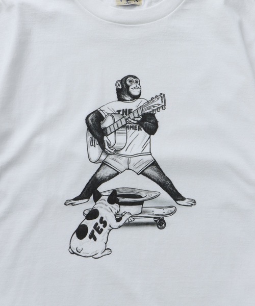 The Endless Summer(エンドレスサマー)の「TES MONKEY JAM T-SHIRT / Tシャツ(Tシャツ/カットソー・メンズ・ホワイト/サックスブルー/グレー・SMALL/MEDIUM/LARGE/X-LARGE/XX-LARGE)」の6枚目の写真