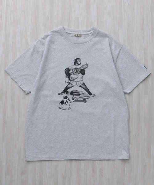 The Endless Summer(エンドレスサマー)の「TES MONKEY JAM T-SHIRT / Tシャツ(Tシャツ/カットソー・メンズ・ホワイト/サックスブルー/グレー・SMALL/MEDIUM/LARGE/X-LARGE/XX-LARGE)」の8枚目の写真