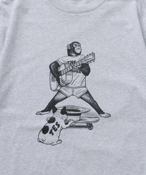 The Endless Summer(エンドレスサマー)の「TES MONKEY JAM T-SHIRT / Tシャツ(Tシャツ/カットソー・メンズ・ホワイト/サックスブルー/グレー・SMALL/MEDIUM/LARGE/X-LARGE/XX-LARGE)」の9枚目の写真