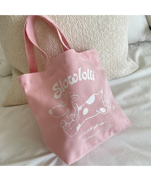 SLOWLOLLI（スローローリ）の「コロコロ子犬エコバッグ（エコバッグ/サブバッグ・レディース・スカイブルー/レッド/PINK・FREE）」の3枚目の写真