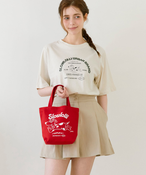 SLOWLOLLI（スローローリ）の「コロコロ子犬エコバッグ（エコバッグ/サブバッグ・レディース・スカイブルー/レッド/PINK・FREE）」の6枚目の写真