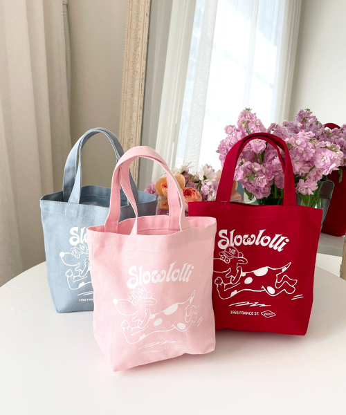 SLOWLOLLI（スローローリ）の「コロコロ子犬エコバッグ（エコバッグ/サブバッグ・レディース・スカイブルー/レッド/PINK・FREE）」の7枚目の写真