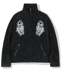 NOT4NERD（ノットフォーナード）の「Eastern Dragon Tweed Track Jacket - Black（その他アウター）」