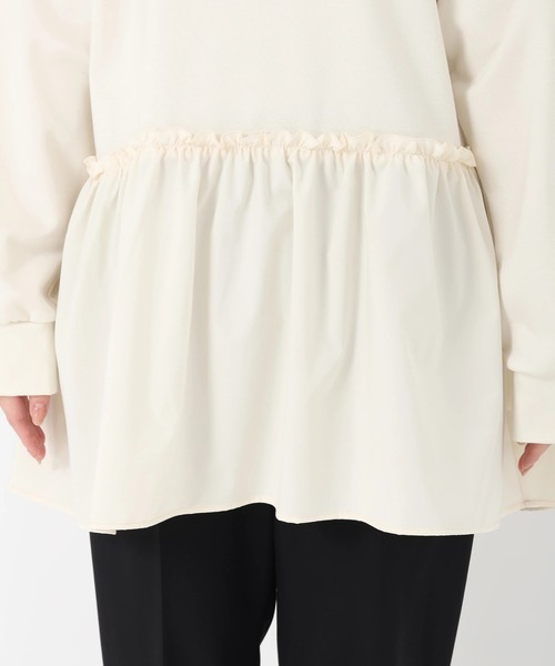 STRAWBERRY-FIELDS（ストロベリーフィールズ）の「ビスポンチ_タフタドッキングジャージプルオーバー（Tシャツ/カットソー・レディース・オフホワイト/ブラック・2）」の13枚目の写真