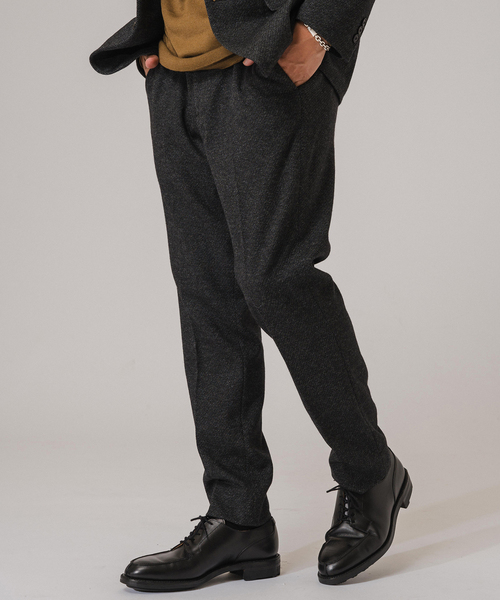 EDIFICE（エディフィス）の「コットン/ウール ジャージー イージースラックス【セットアップ着用可】（スラックス・メンズ・ネイビー/ダークブルー/チャコールグレー/ブラウン系その他・MEDIUM/SMALL/LARGE）」の8枚目の写真