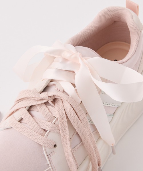 one after another NICE CLAUP（ワンアフターアナザーナイスクラップ）の「サテンリボンカスタムスニーカー（スニーカー・レディース・サックスブルー/ピンク・S/M/L）」の10枚目の写真