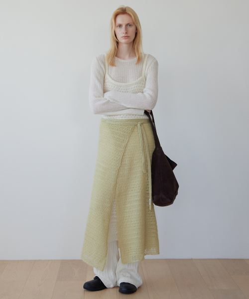 LEVAR（レバー）の「Mohair Skashi Layered Knitted Dress - Off White（ワンピース・レディース・Off White・FREE）」の2枚目の写真