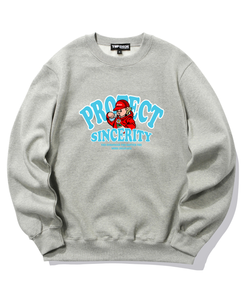 TRIPSHION(トリップション)の「PROTECT BOY グラフィッククルーネック - グレー(スウェット・メンズ・その他・MEDIUM/LARGE/X-LARGE)」の1枚目の写真