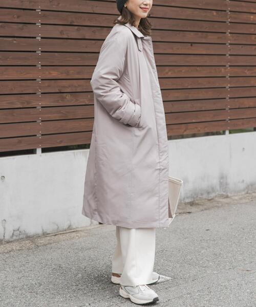 URBAN RESEARCH DOORS ダウンジャケット ロングコートベージュ URBAN RESEARCH DOORS（アーバンリサーチドアーズ）の「ステッチレ
