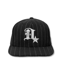 DAMISH（ダミシュ）の「ピンストライプディシンボルウールキャップ_ブラック（キャップ）」