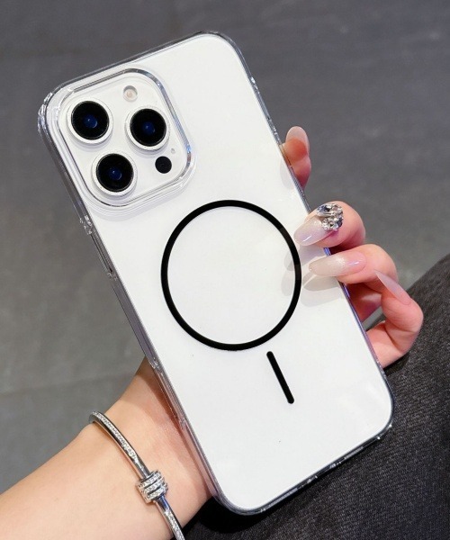 Fun & Daily(ファンアンドデイリー)の「F&D : カラー MagSafe クリア iPhoneケース/ 15 / 16 / 17 / Plus / Pro / Pro Max / Air アイフォンケース(スマホケース/カバー・レディース・パープル/オレンジ/ブラック・iPhone 16/iPhone 16 Plus/iPhone 16 Pro/iPhone 17/iPhone 17 Pro/iPhone Air/iPhone 17 Pro Max/iPhone 16 Pro Max)」の1枚目の写真