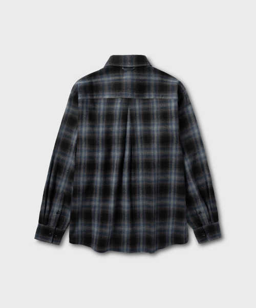 NONBLANK(ノンブランク)の「フランネルオンブレチェックシャツ_BLUE(ビジネスシャツ・メンズ・ブルー・MEDIUM/LARGE/X-LARGE)」の2枚目の写真
