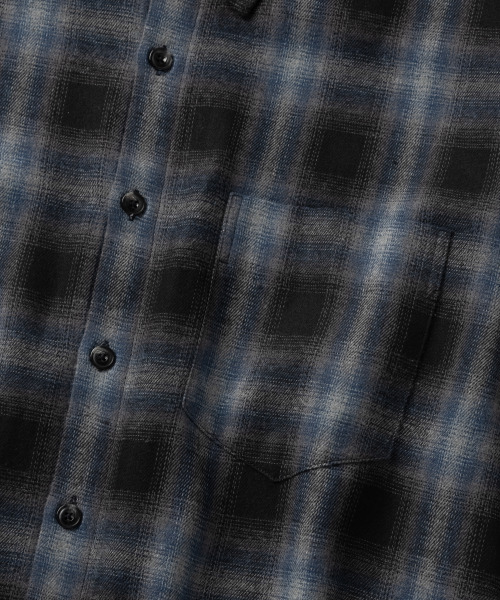 NONBLANK(ノンブランク)の「フランネルオンブレチェックシャツ_BLUE(ビジネスシャツ・メンズ・ブルー・MEDIUM/LARGE/X-LARGE)」の5枚目の写真