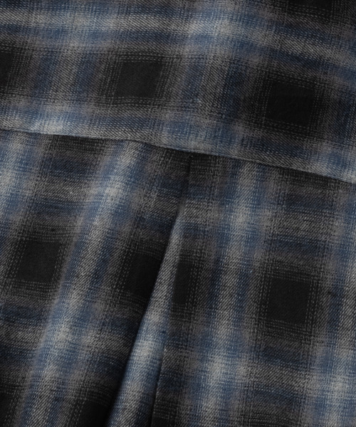 NONBLANK(ノンブランク)の「フランネルオンブレチェックシャツ_BLUE(ビジネスシャツ・メンズ・ブルー・MEDIUM/LARGE/X-LARGE)」の7枚目の写真
