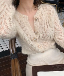 SPIGA | パールボタンモヘアニットカーディガン(カーディガン/ボレロ)