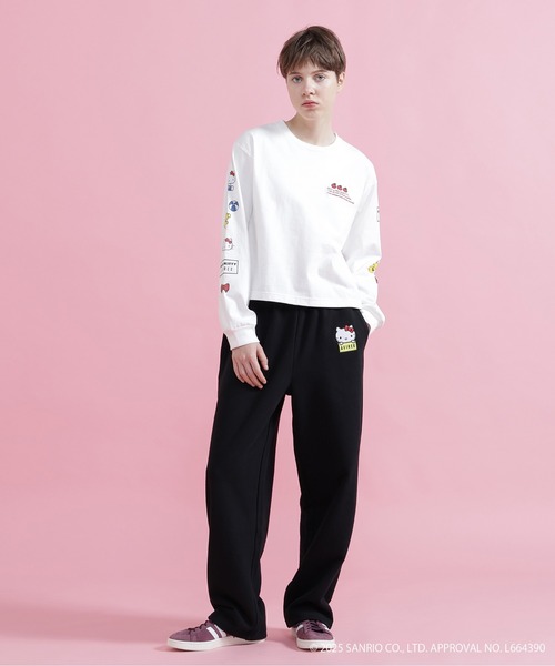 AVIREX(アヴィレックス)の「【AVIREX×HELLO KITTY】LONG SLEEVE T-SHIRT(Tシャツ/カットソー・レディース・ブラック/オフホワイト・S/M)」の4枚目の写真