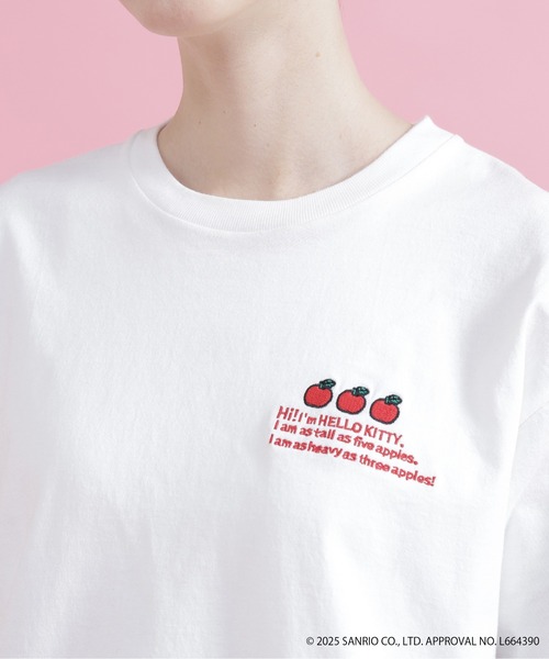 AVIREX(アヴィレックス)の「【AVIREX×HELLO KITTY】LONG SLEEVE T-SHIRT(Tシャツ/カットソー・レディース・ブラック/オフホワイト・S/M)」の9枚目の写真