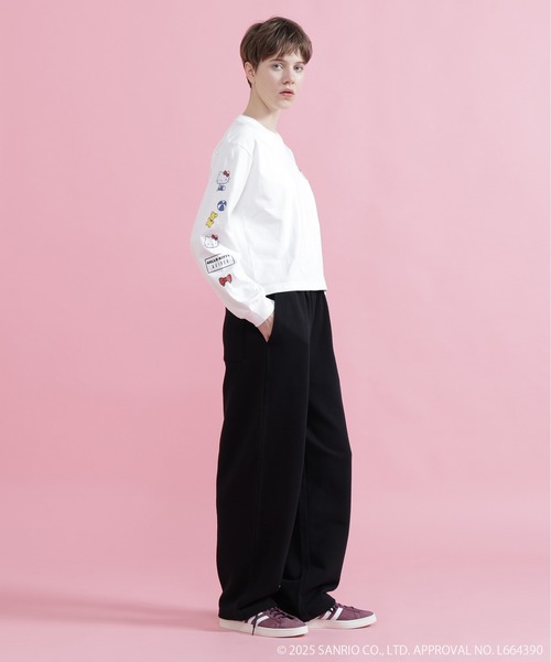 AVIREX(アヴィレックス)の「【AVIREX×HELLO KITTY】LONG SLEEVE T-SHIRT(Tシャツ/カットソー・レディース・ブラック/オフホワイト・S/M)」の5枚目の写真