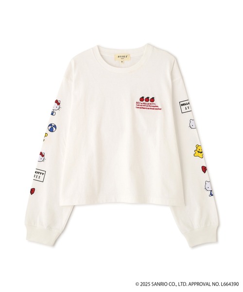 AVIREX(アヴィレックス)の「【AVIREX×HELLO KITTY】LONG SLEEVE T-SHIRT(Tシャツ/カットソー・レディース・ブラック/オフホワイト・S/M)」の12枚目の写真