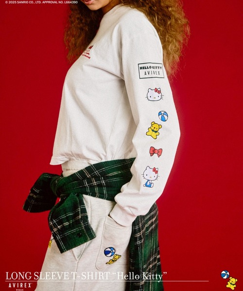 AVIREX(アヴィレックス)の「【AVIREX×HELLO KITTY】LONG SLEEVE T-SHIRT(Tシャツ/カットソー・レディース・ブラック/オフホワイト・S/M)」の21枚目の写真