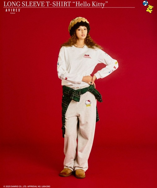 AVIREX(アヴィレックス)の「【AVIREX×HELLO KITTY】LONG SLEEVE T-SHIRT(Tシャツ/カットソー・レディース・ブラック/オフホワイト・S/M)」の20枚目の写真