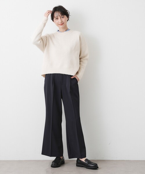 Dessin(デッサン)の「【入卒/セレモニー/セットアップ可能】フレアシルエットパンツ(その他パンツ・レディース・ネイビー/ブラウン系・01/03/02)」の6枚目の写真