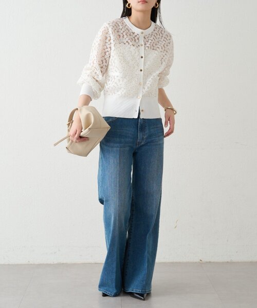 LOUNGEDRESS(ラウンジドレス)の「デニムフレアパンツ2(デニムパンツ・レディース・ブルー・MEDIUM/SMALL)」の4枚目の写真