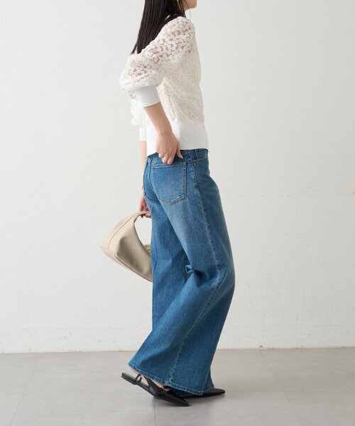 LOUNGEDRESS(ラウンジドレス)の「デニムフレアパンツ2(デニムパンツ・レディース・ブルー・MEDIUM/SMALL)」の7枚目の写真