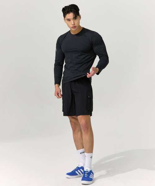 BLACK MONSTER FIT(ブラックモンスターフィット)の「機能性テックフィットロングスリーブTシャツ(4色)/ BM210704(Tシャツ/カットソー・メンズ・ホワイト/チャコールグレー/ブラック/チャコール・SMALL/MEDIUM/LARGE/X-LARGE/2XL/3XL)」の11枚目の写真