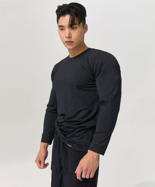 BLACK MONSTER FIT(ブラックモンスターフィット)の「機能性テックフィットロングスリーブTシャツ(4色)/ BM210704(Tシャツ/カットソー・メンズ・ホワイト/チャコールグレー/ブラック/チャコール・SMALL/MEDIUM/LARGE/X-LARGE/2XL/3XL)」の12枚目の写真