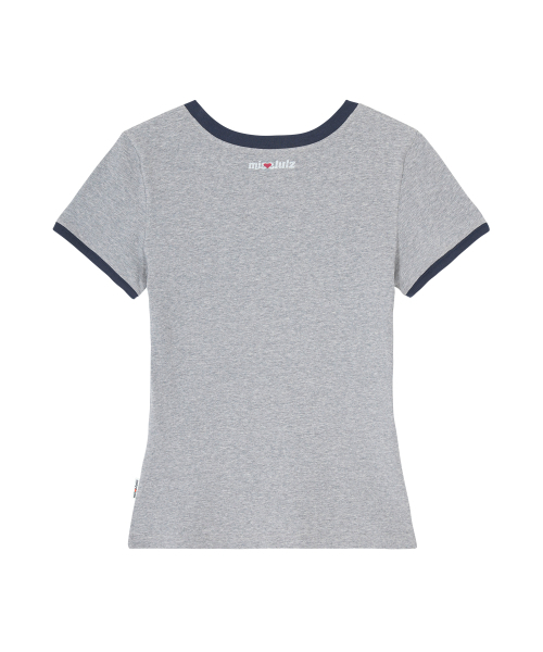 MISSLULZ(ミスルールズ)の「Future Friend Slim Fit T-Shirt Melange Grey(Tシャツ/カットソー・レディース・マルチ/ダークパープル/ストーン・X-SMALL/SMALL/MEDIUM)」の5枚目の写真