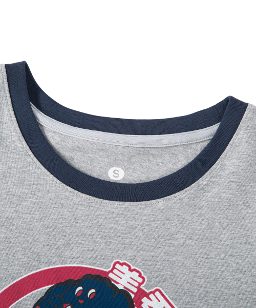 MISSLULZ(ミスルールズ)の「Future Friend Slim Fit T-Shirt Melange Grey(Tシャツ/カットソー・レディース・マルチ/ダークパープル/ストーン・X-SMALL/SMALL/MEDIUM)」の6枚目の写真